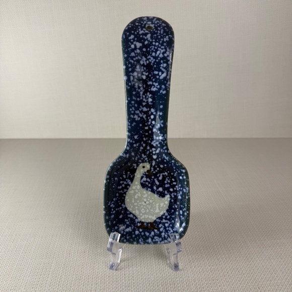 Otogiri “Spackled Goose” Spoon Rest | Navy Speckle | Japan - Picture 6 of 14